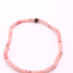 3mm Natural Pink Peruvian Opal Bracelet Gemstone Bracelet Dainty Genuine •Calming • Tranquility• Mourning• Loss