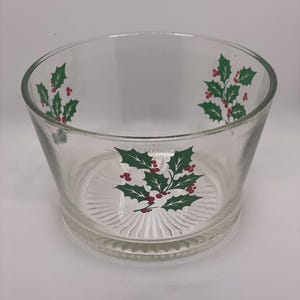 1950s MCM Christmas Holly Berry Ice Bowl