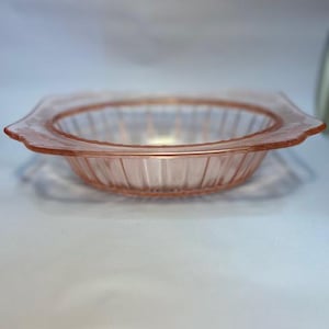 1930s Mayfair Pink Anchor Hocking Serving Bowl Rose Depression Glass
