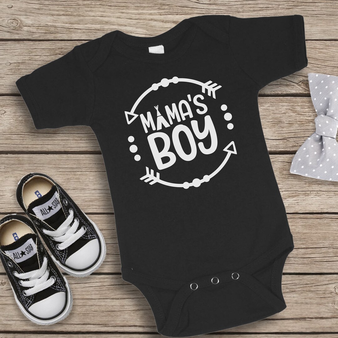 Mama's Boy Onesie Baby Boy Onesie Arrow Onesie Baby Etsy