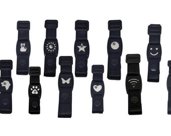Maßgefertigtes Freestyle Libre 3 Sensor Armband zum Schutz des Sensors. Alternative zu Patches oder Stickern. Schwarz Weiß Beige