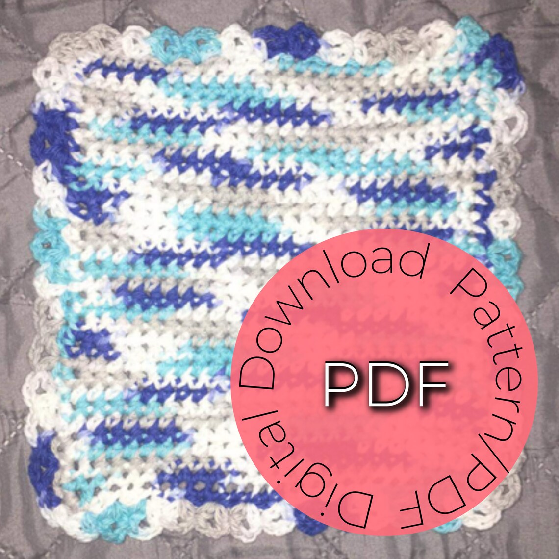 Simple Crochet Dishcloth Scalloped Border Dishcloth Etsy