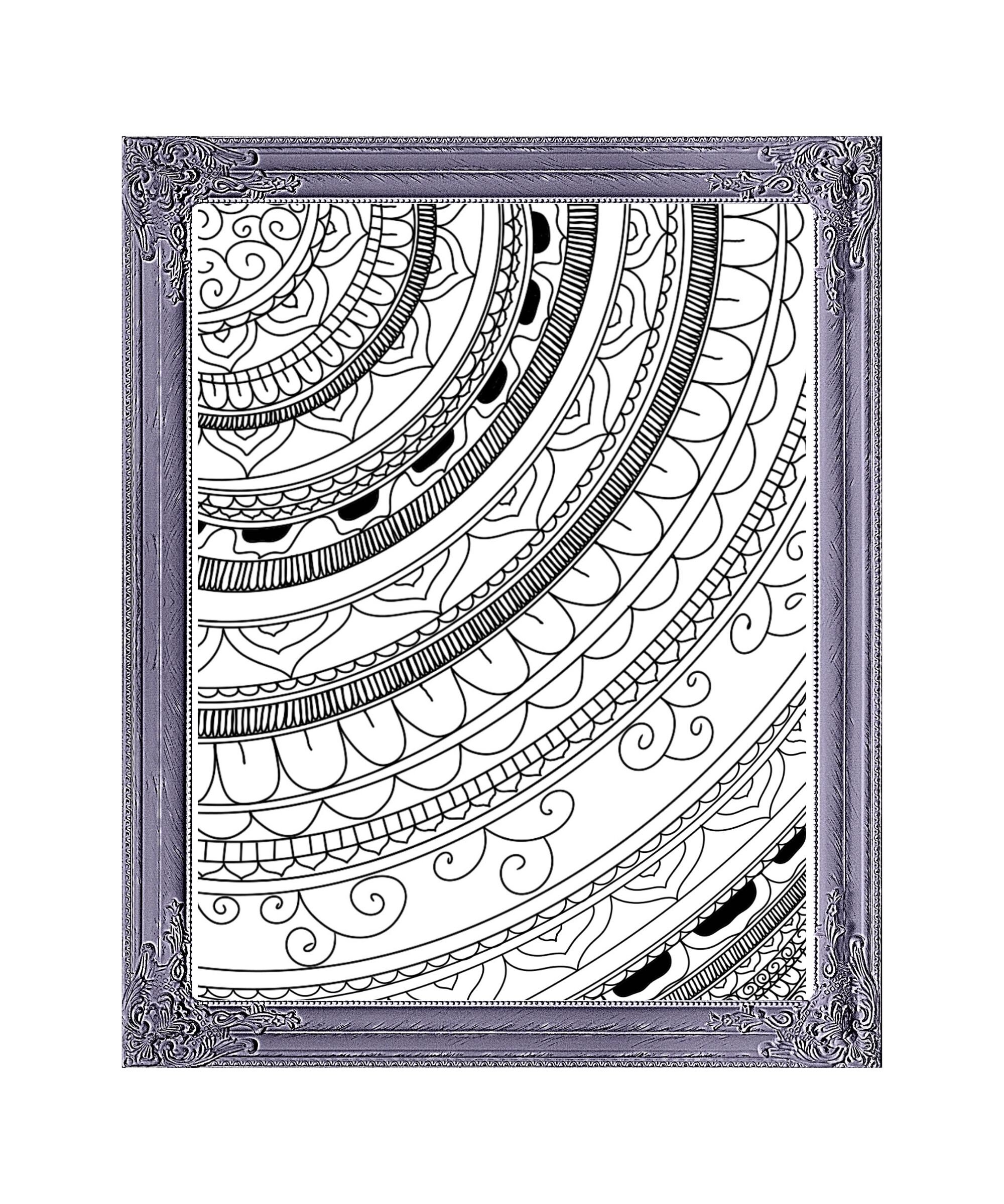 Corner to Corner Mandala Art Printable Full Page Mandala Etsy