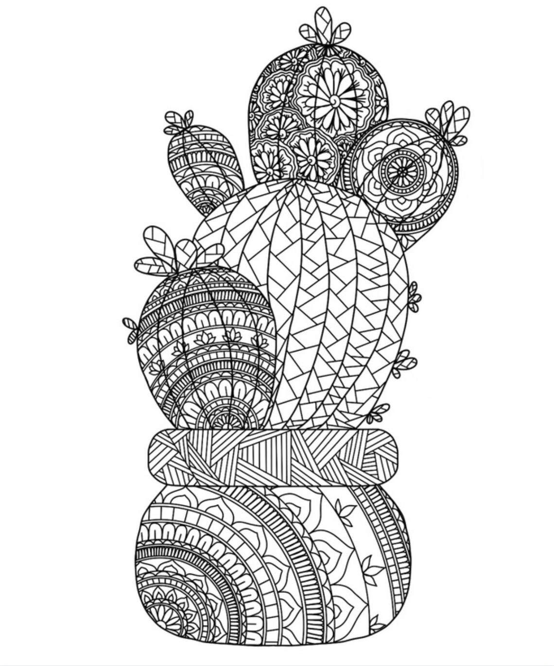 Cactus Mandala Art Printable - Etsy