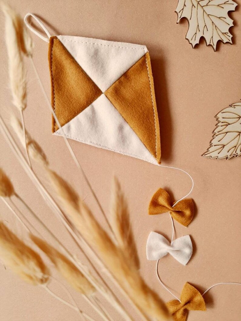 Handmade felt kite Boho wall hanging nursery decor small Etsy