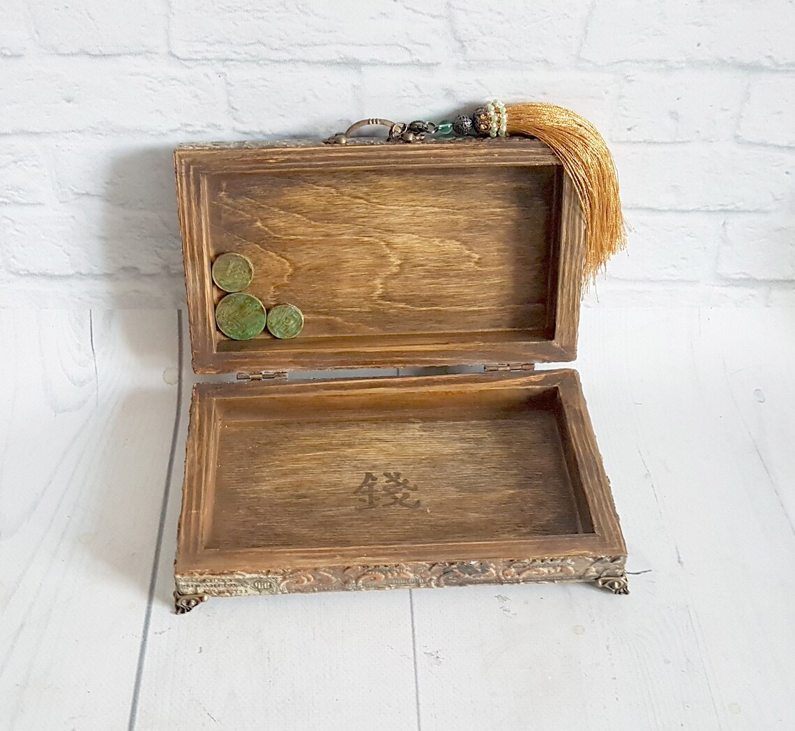 Wooden dollar banknote of 100USD cash box card coin keepsake Etsy