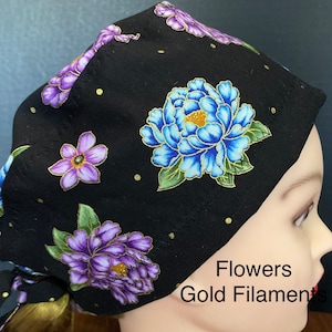 Scrub Caps,Surgical Caps ,Buttons and Sweatband Options. Medical hats for Short Hair Pixie Style. 100 percent cotton. Great nurses gifts