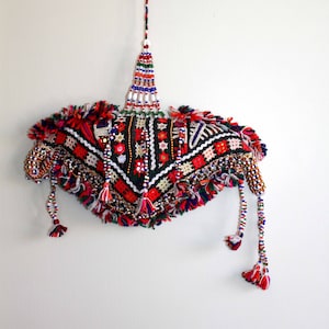 Indian Tribal Wall Decoration,Kutch Hand Embroidered,Vintage Boho Wall Decor Hanging