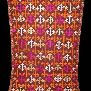 Vintage Phulkari Embroidered, Floss-Silk, Handwoven,From East Punjab.India