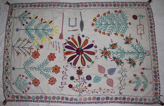 Kantha Quilt Embroidery With Cotton Thread From East Bengalbangladeshregion India. Etsy Canada