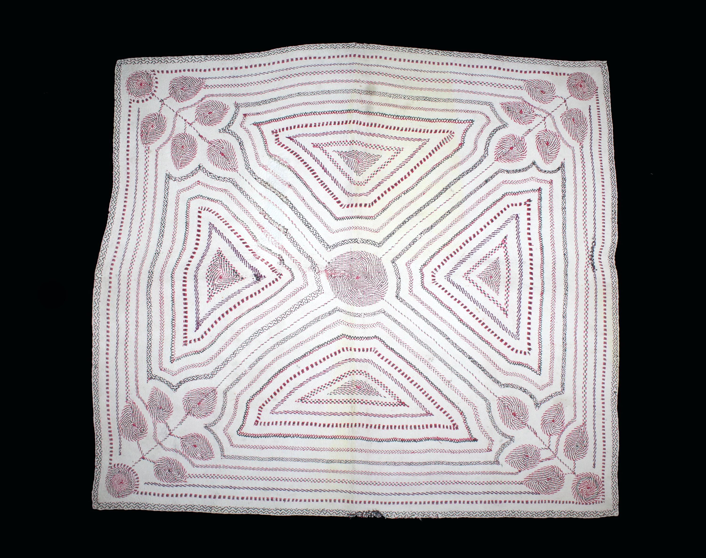 norie116　kantha Nakshi Vintage Kantha Quilt: Handstitched Reversible Indian Throw