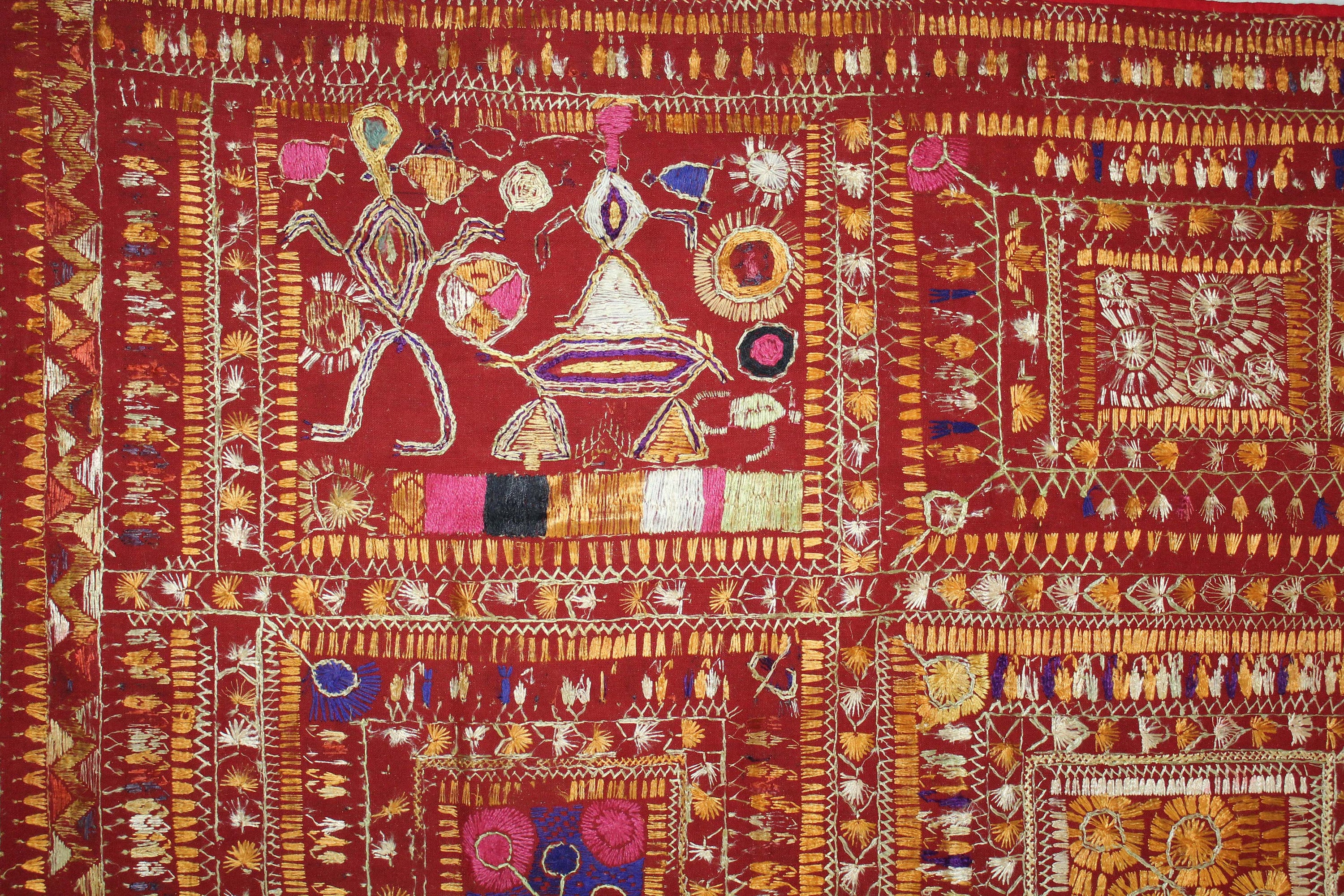 Folk Art of Punjab, Phulkari From Eastpunjabindia Folk Phulkari - Etsy