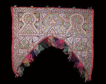 Vintage Rabari puerta colgantes Torans, pared colgante, ventana Valance