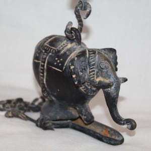 Brass Vintage Unique Hanging Elephant Oil Lamp