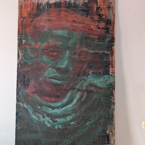 Pintura acrílica original sobre cartón 'Sin título'