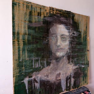 Pintura acrílica original sobre cartón "Sin título"
