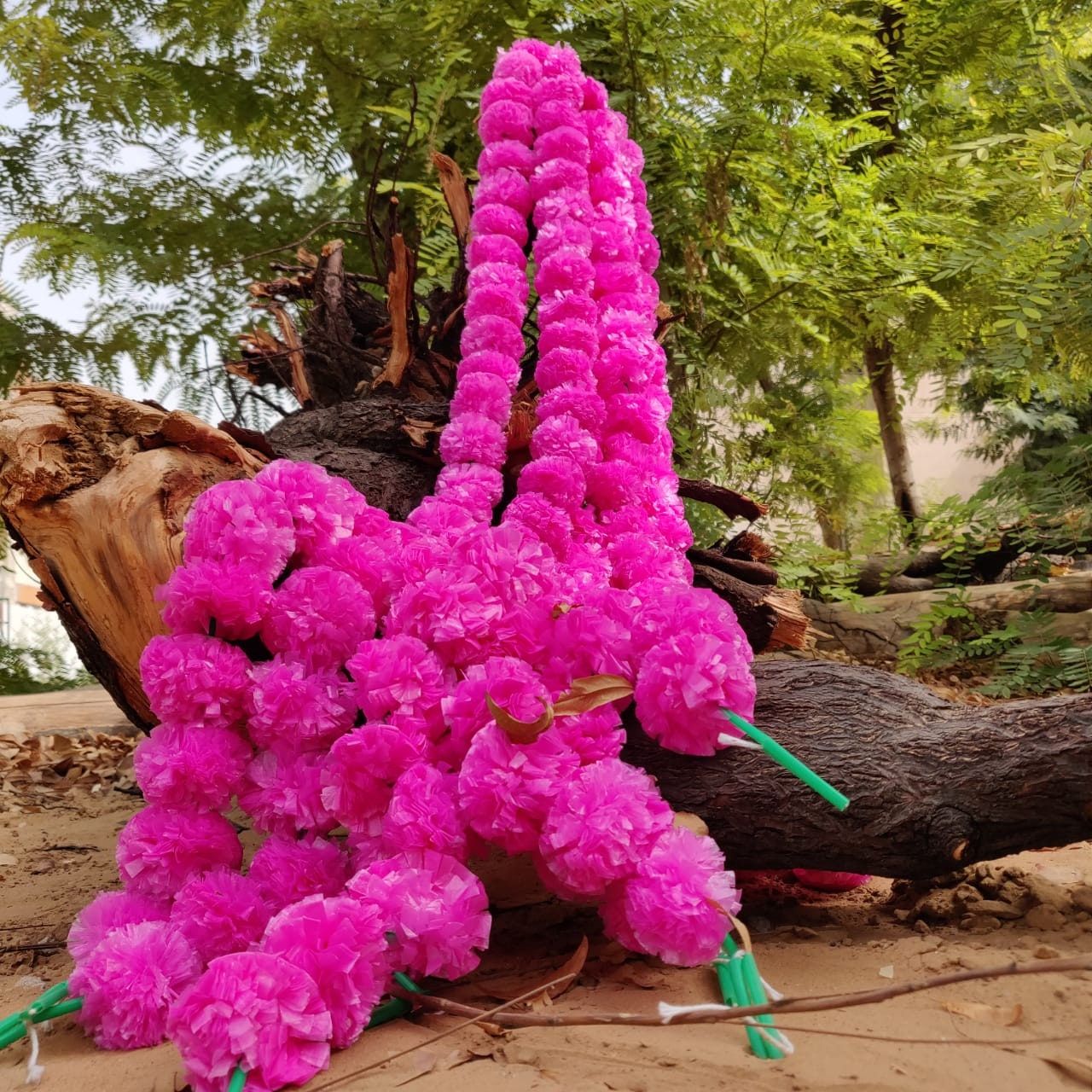 20 Natural Look Artificial Pink Floral Garlands Ethnic Indian Etsy