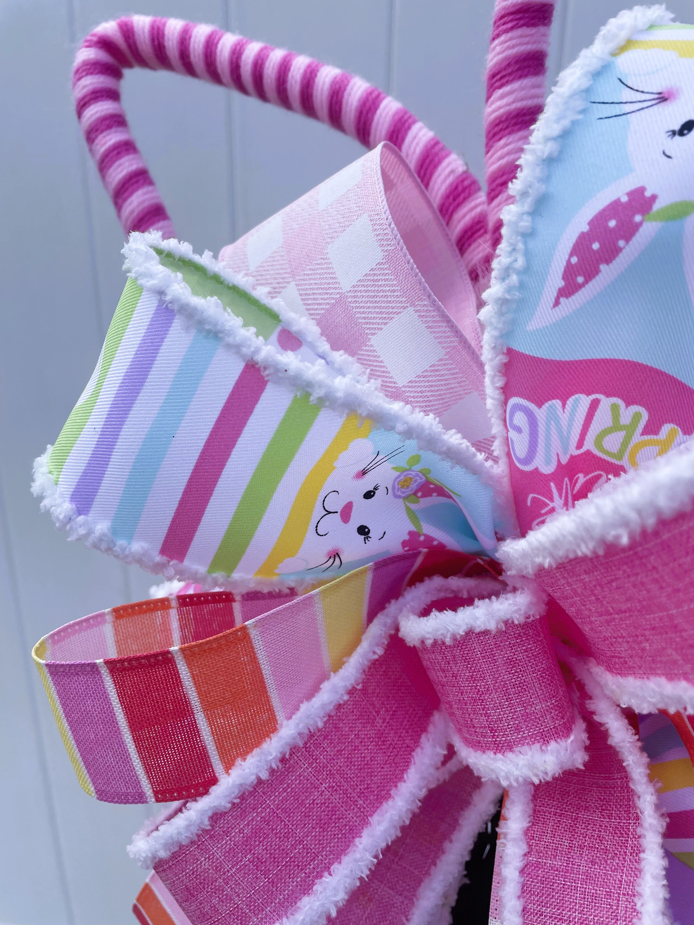 Easter Bunny Lantern Bow, Easter Spring Ribbon Bow, Easter Bow for