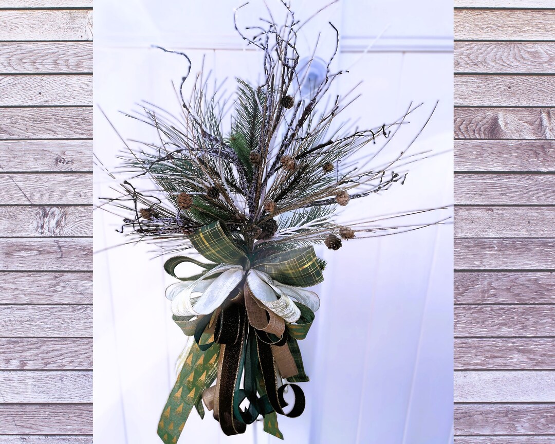 Rustic Style Christmas Tree Topper, Snow Covered Birch Tree Topper Spray, Natural Tree Topper Etsy