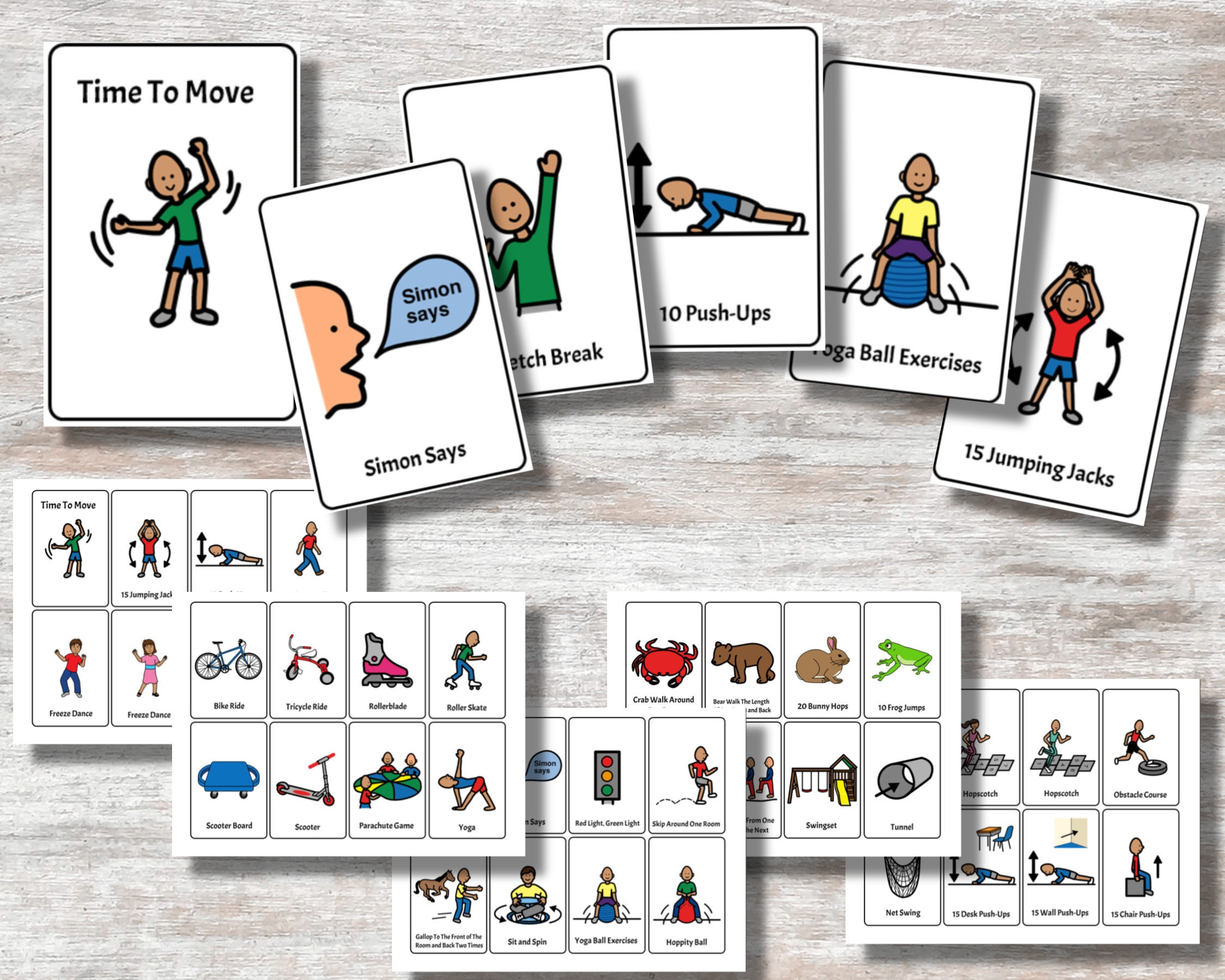 Movement Break Cards, Brain Break Cards, Movement Break Printable, Sensory  Diet Cards, Classroom Break Cards 