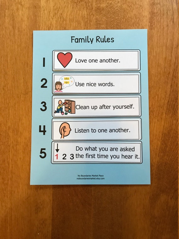 Bedtime Rules Chart