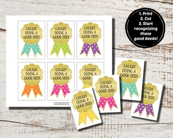 Caught Doing A Good Deed, Digital Award, Printable Award, Kindness Award, Caught Doing A Good Deed Printable, Teacher Printable