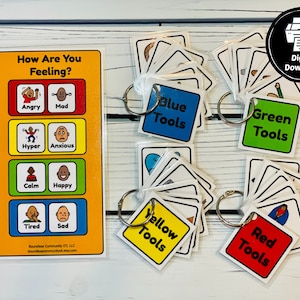 Self-Regulation Cards, Self-Regulation Chart, Big Feelings Chart, Sensory Diet, Sensory Tools, Calm Down Tools, Calm Down Kit