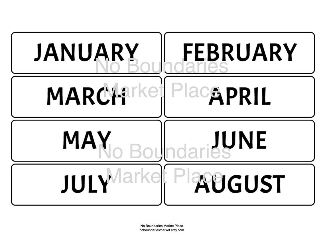 Printable Calendar Boardmaker Calendar Preschool Calendar Etsy
