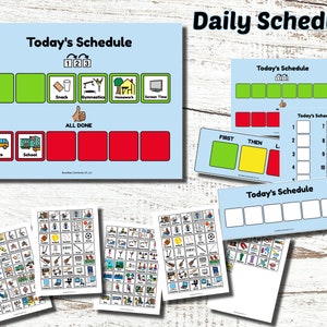 Daily Schedule, Printable Schedule, Boardmaker Schedule, Visual Schedule, Childrens Schedule, Customizable Schedule, Daily Routine