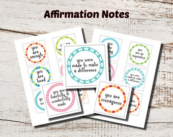 Affirmation Cards, Encouraging Cards, Printable Cards, Notes of Encouragement, Affirmation Notes, Encouraging Notes, Printable Notes