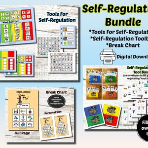 Self-Regulation Bundle, Tools for Self-Regulation, Self-Regulation Tools, Sensory Diet, Sensory Diet Printable, Sensory Diet Chart