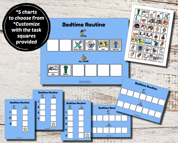 Bedtime Routine, Bedtime Schedule, Bedtime Visual, Bedtime PDF, Bedtime Printable, Evening Schedule, Night Time Schedule, Night Time Routine