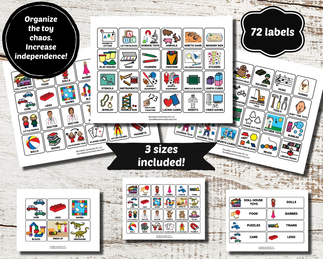 Toy Labels Printable Labels Toy Organization Home - Etsy