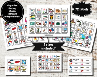 Toy Labels, Printable Labels, Toy Organization, Home Organization, Playroom Organization, Preschool Toy Labels, School Toy Labels, Play Room
