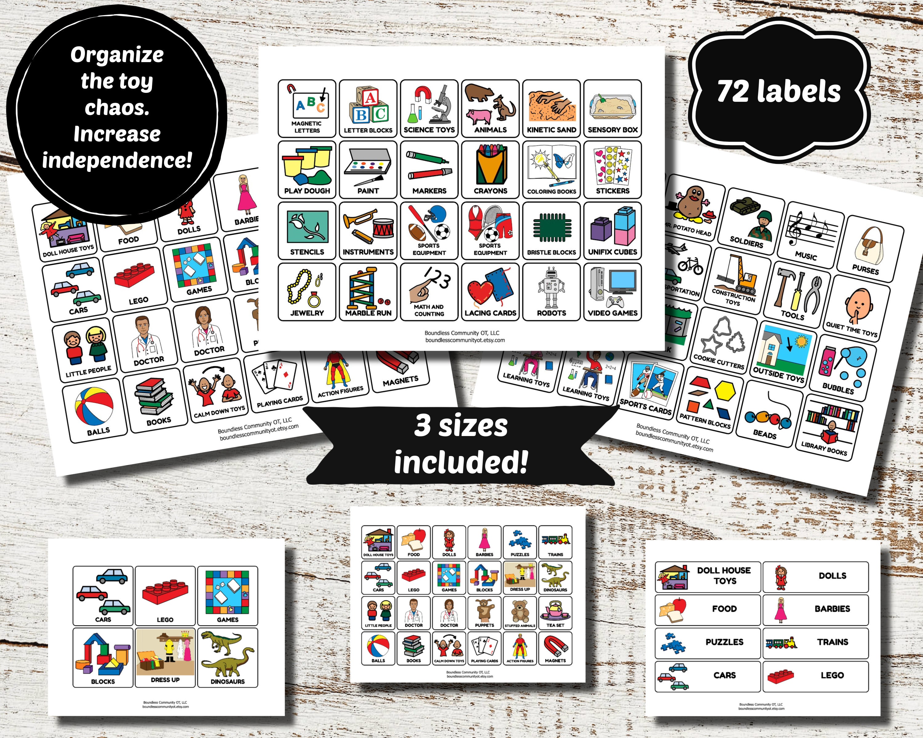 Toy Labels Printable Labels Toy Organization Home - Etsy