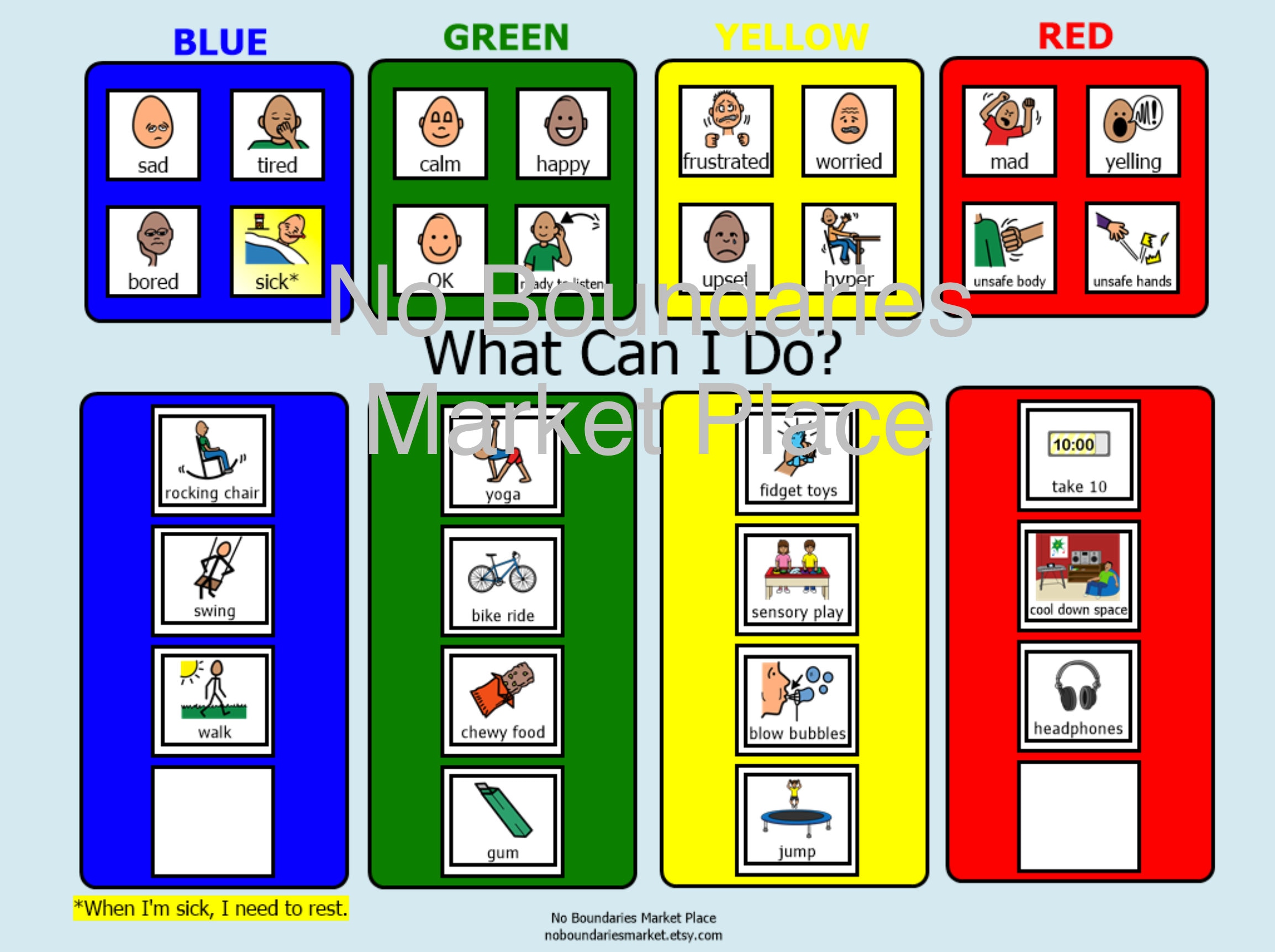 46 best ideas for coloring | Zones Of Regulation Tools