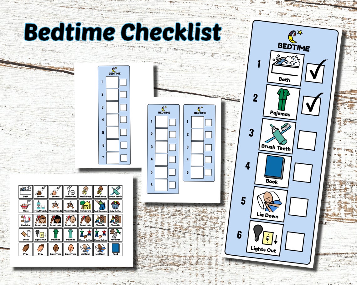 Bedtime Routine, Bedtime Visual Schedule, Bedtime Printable, Bedtime ...