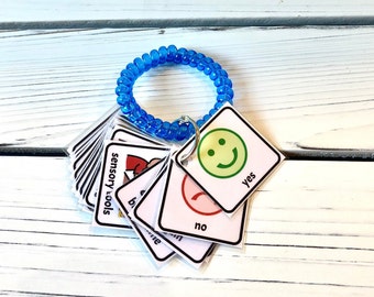 Digital Teacher Communication Card Bracelet, Picture Exchange Communication, Boardmaker Communication, Communication Cards
