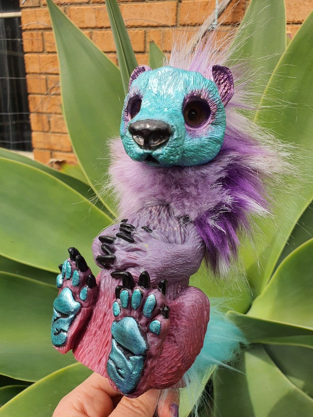 Zonata Shoulder Puppet Bear Panda Head Rotates With Wire Etsy