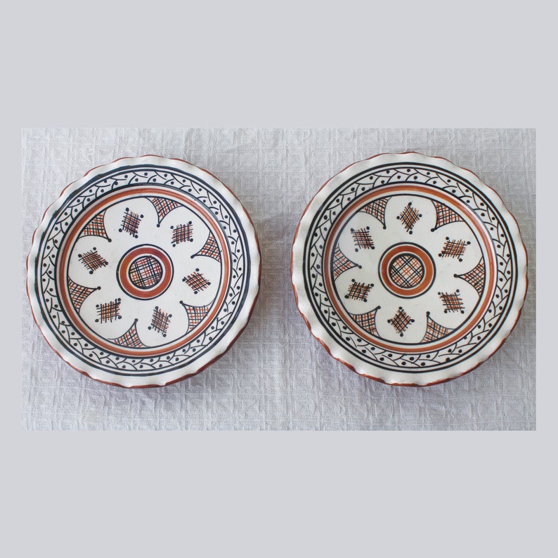 Set Of Moroccan Ceramic Plates Decorative Plates For Hanging Etsy