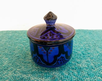 Handmade jewelry box, Moroccan pottery box for decoration, candy box, gifts for her, Ceramic art, gift under 30, candy box, decorative box