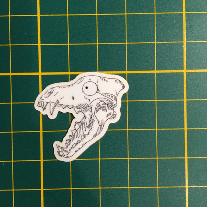 Happy wolf skull
