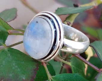 Moonstone Ring, 92.5% Silver Ring, Statement Ring, Turquoise Ring, Rose Quartz Ring, Ruby Ring,Emerald Ring,Wedding ring,Boho Wire Wrap Ring