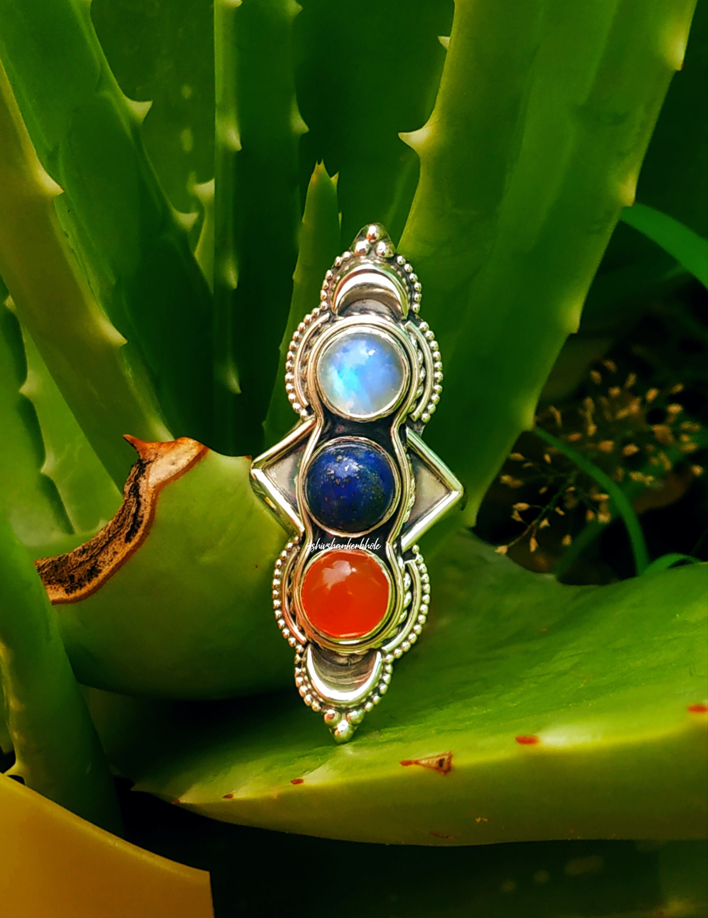 Luminous Moonstone Silver Ring