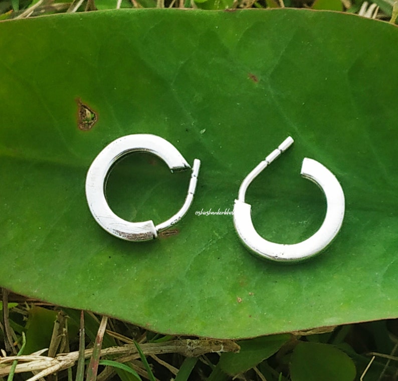 Silver Hoop earrings 92.5% Silver Hoop Tiny Silver Hoop image 0