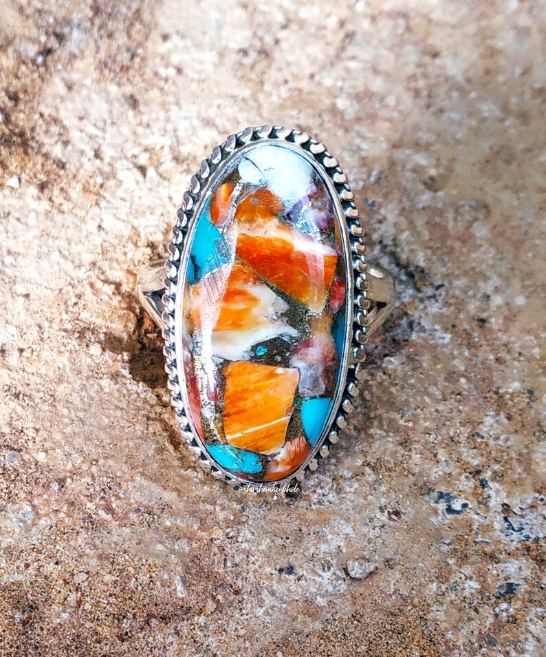 Oval Turquoise Ring 925 Sterling Silver Natural Gemstone Christmas Day Ring All Sizes BM-788