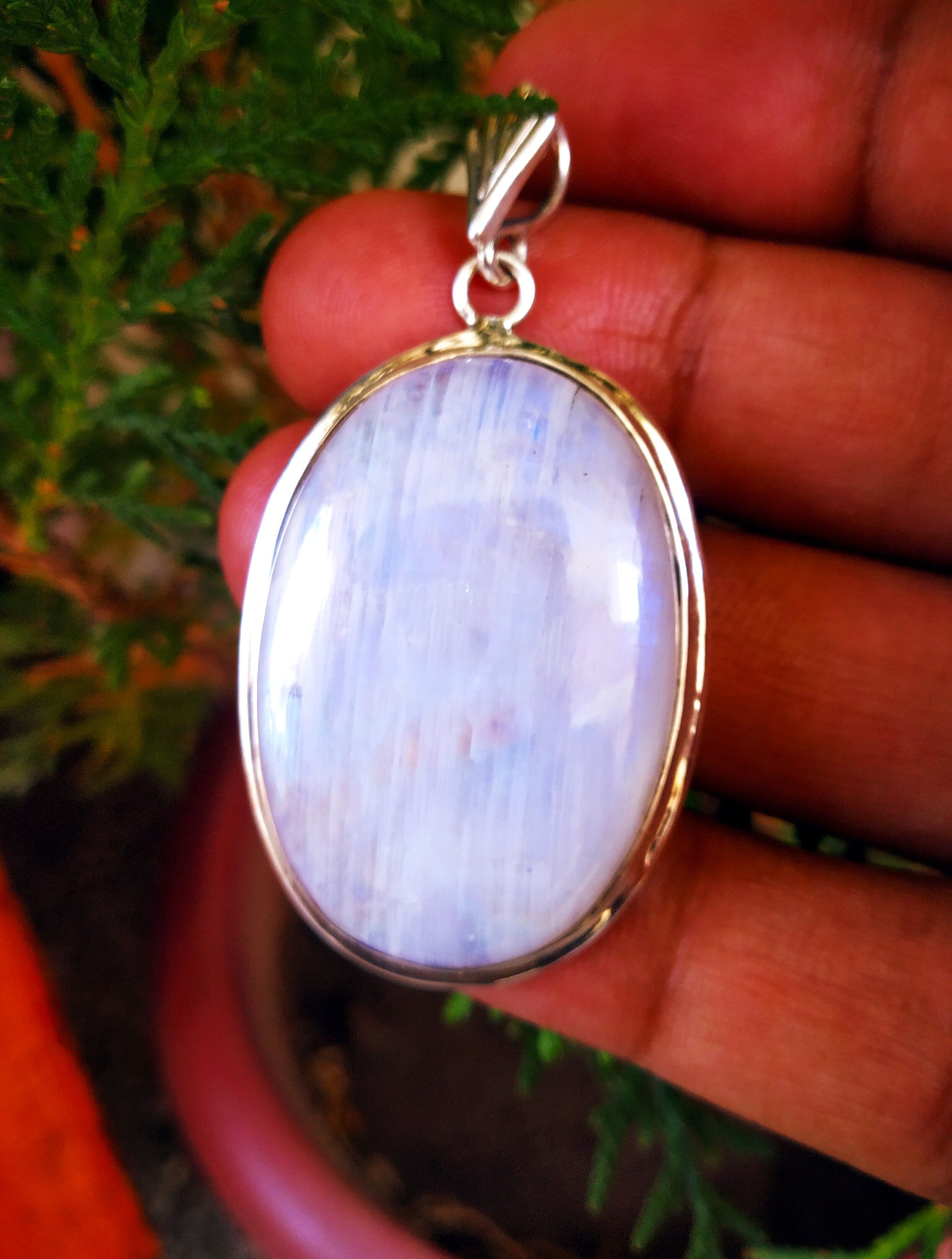 Moonstone Pendant Sterling Silver Pendant Gothic Pendant Etsy