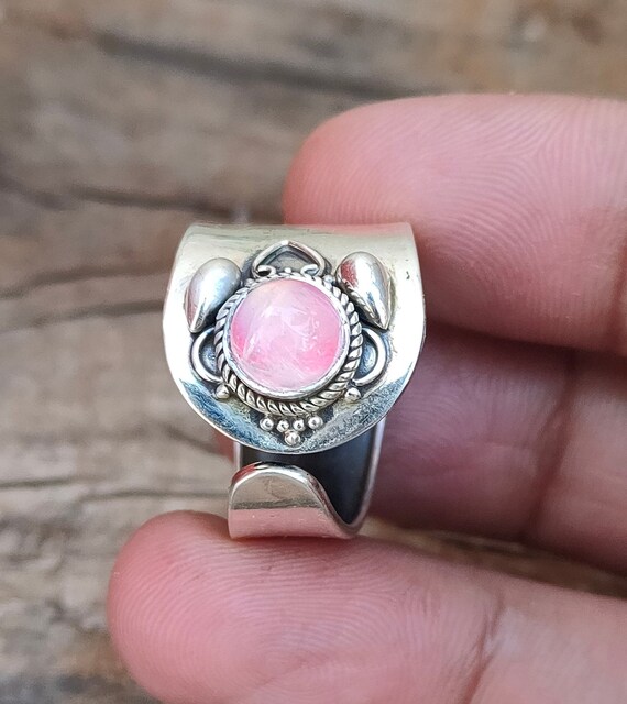 Pink Rainbow Moonstone Ring, 925 Sterling Silver Ring, Oval Moonstone Ring,  Healing Crystal Jewelry, Handmade Ring, Birthday Gift for Sister - Etsy