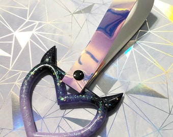 Teufel Horn Herz Benutzerdefinierte Harz Tsurikawa Glitzernden JDM Autogriff Zubehör Ring