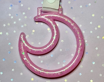 Moon Custom Resin Tsurikawa Glittery JDM Car Handle Accessory Ring